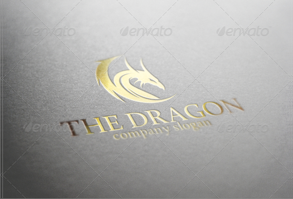 Dragon Flat Design Logo Template