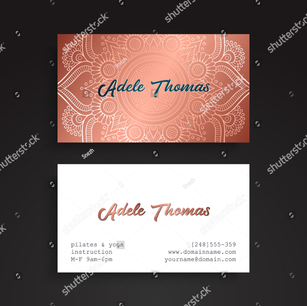 Floral Decorative Business Card Template