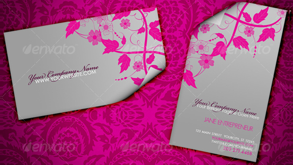 Floral Fashionable Business Card Template