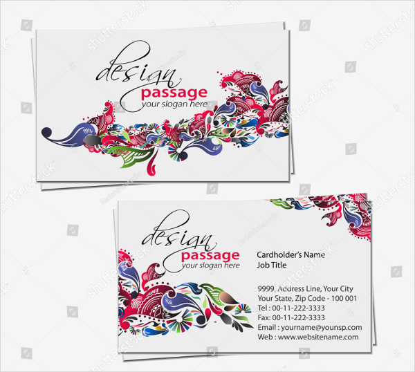 Vector Floral Business Cards Design