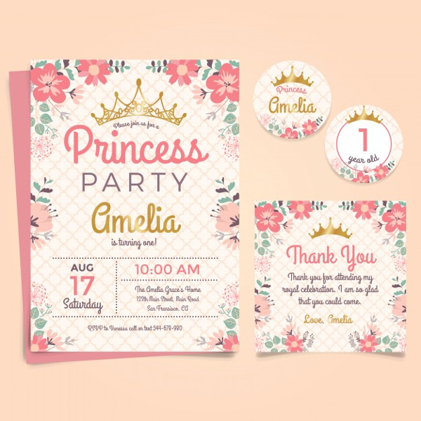 Princess Birthday Invitation Template Free