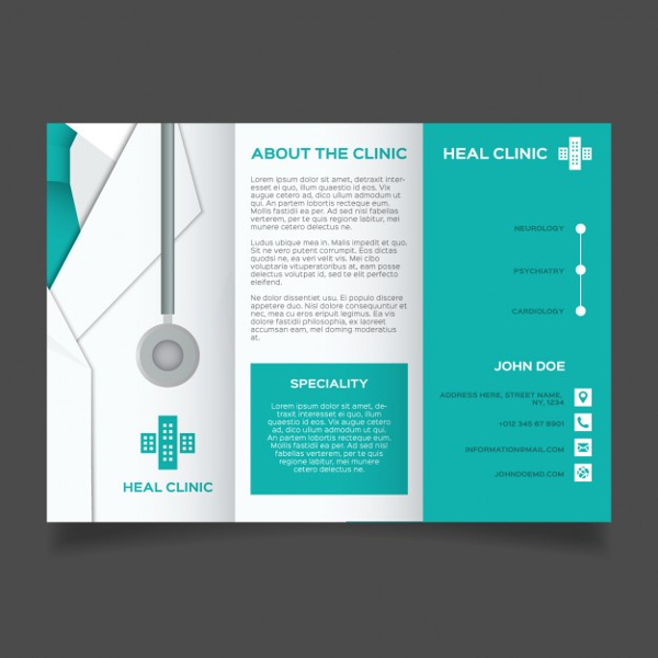 Free Clinic and Health Brochure Template
