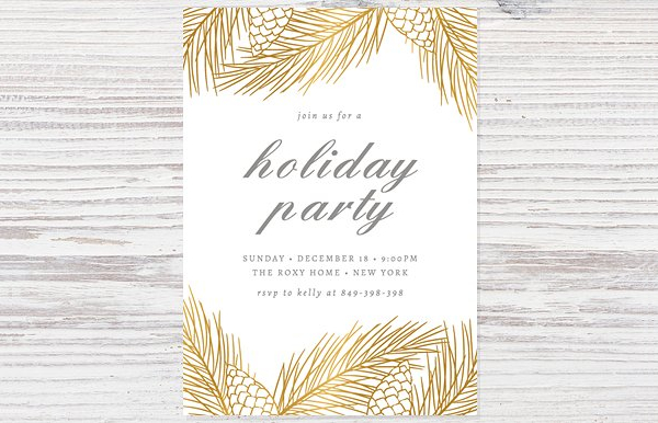 Printable Holiday Party Invitation Template