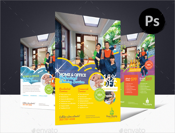 Home & Office House Cleaning Flyer Template