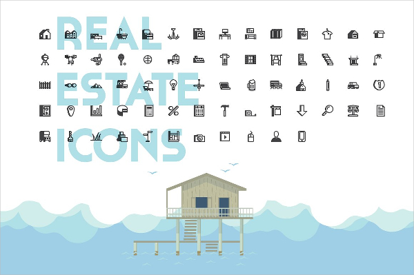 Real Estate Isometric Icons Designs