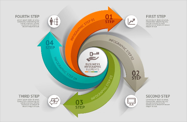 Modern Arrow Infographic Buttons