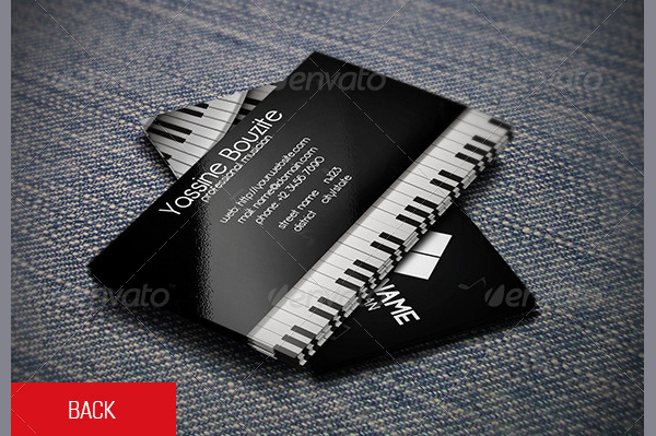 Music Company Business Card Template