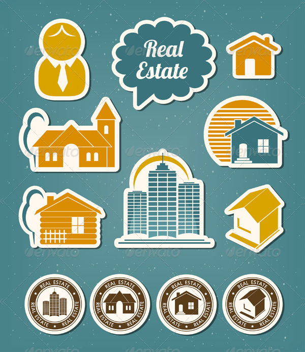 Real Estate Editable Vector Set Icons