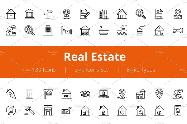 Real Estate Line Icons