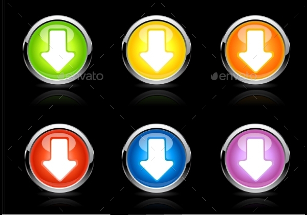 Arrow Vector Color Buttons Pack