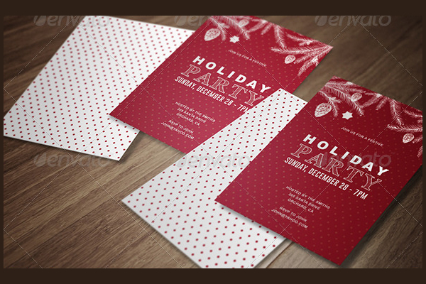 Print Ready Holiday Party Invitation Template
