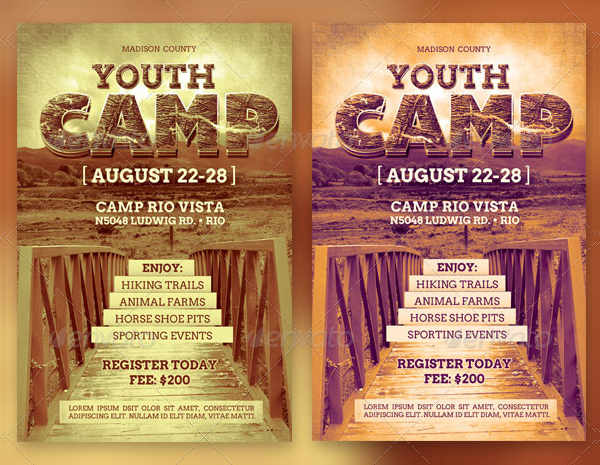 Youth Camp Church Organisation Flyer