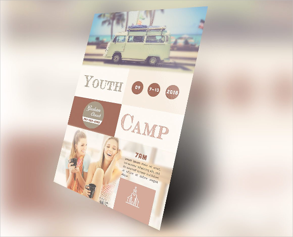 Youth Attractive Camp Flyer Template