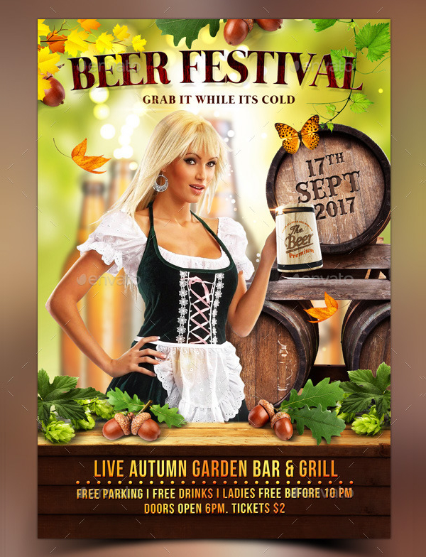 Clean Beer Festival Party Design Flyer
