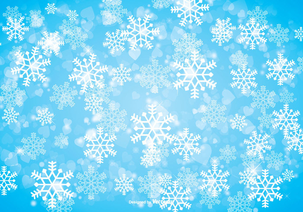 Winter Snowflake Free Vector Pattern