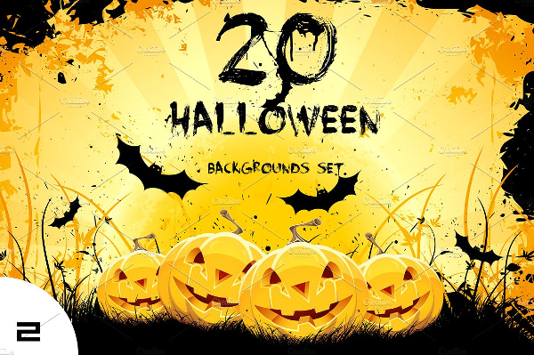 20 Halloween Backgrounds Set