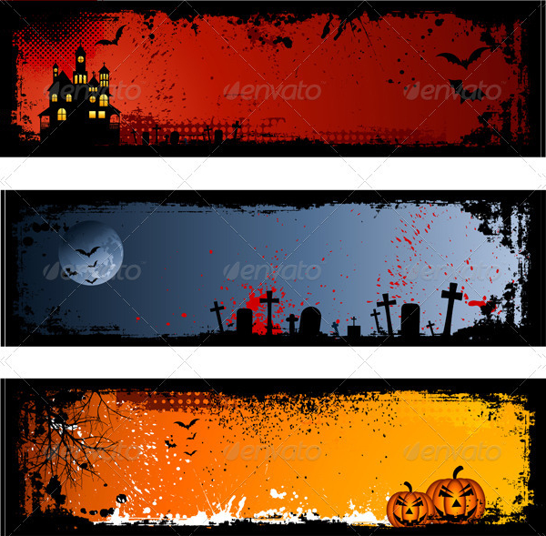 Grunge Style Halloween Backgrounds