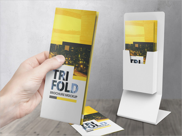 Hi-Res Trifold Brochure Mockup