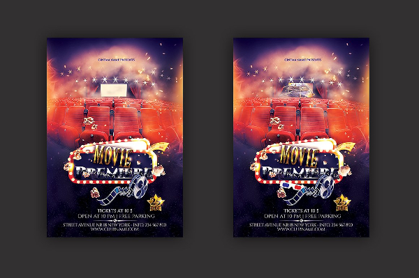 Red Carpet Premiere Movie Flyer Template