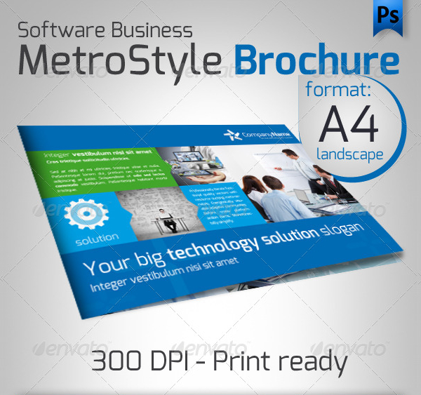 Metro Software style Brochure Template