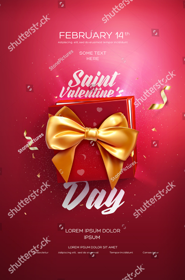 Wedding Valentines Day Poster Template