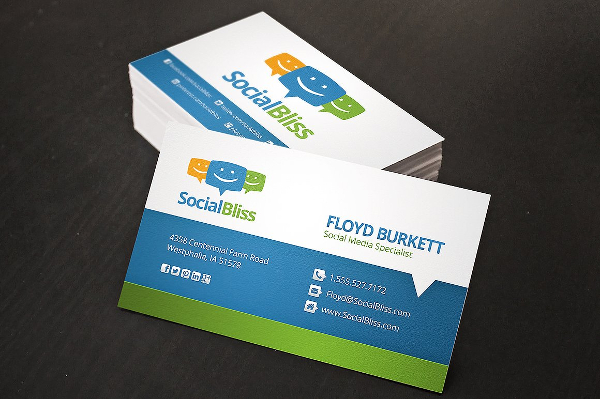 Social Media Specialist Business Card