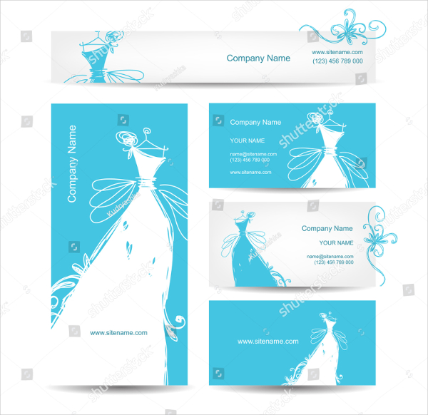 Wedding Dress Design Business Cards