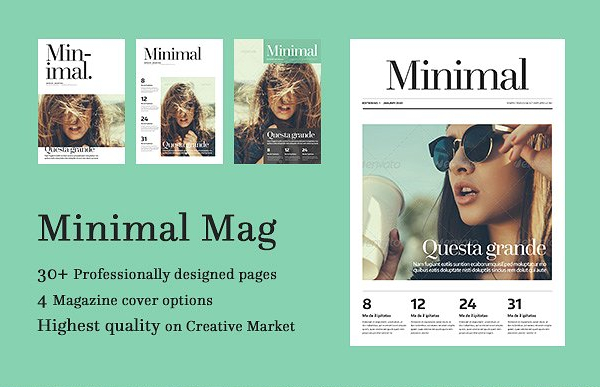 Minimal Business Magazine PSD Template