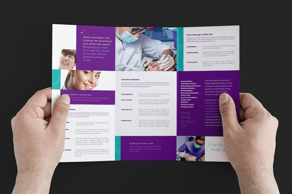 Dentist Clinic Tri-Fold Brochure Template