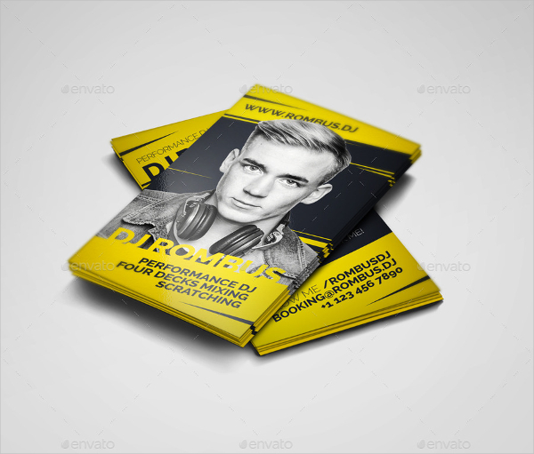 Attractive DJ Business Card Template