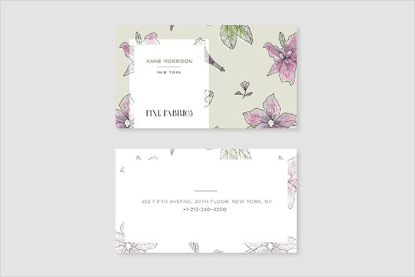 Floral Pattern Business Card Template