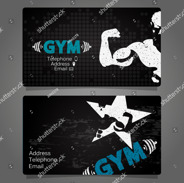 Business Card Of Gym and Fitness Concept