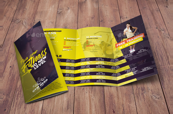 Gym Promotion Brochure Template