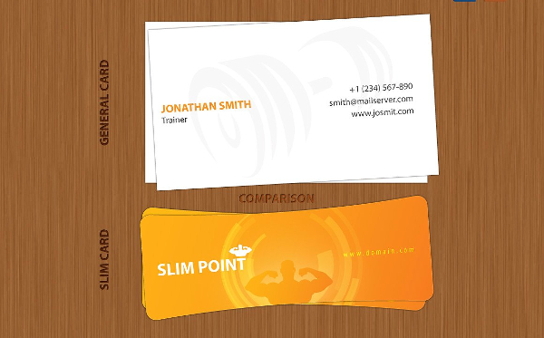 Slim Business Card For Gym