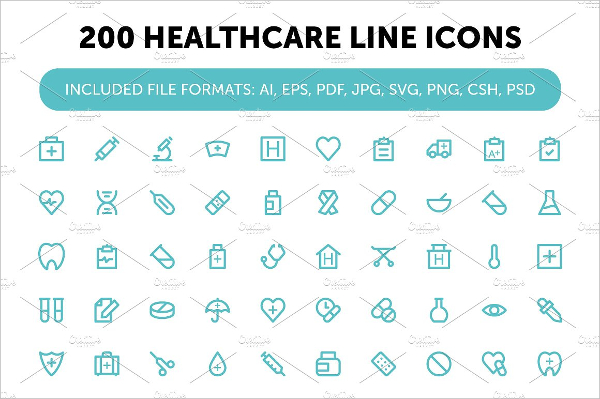 Health Care Line Design Icons