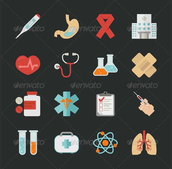 Health and Medical Design Icons Template