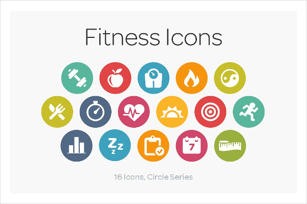 Health Circle Icons Designs