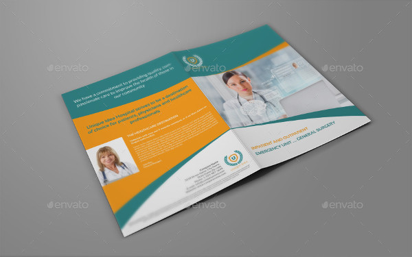 Hospital Bi-Fold Brochure Template