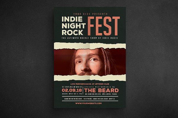 Indie Rock Event Flyer Template