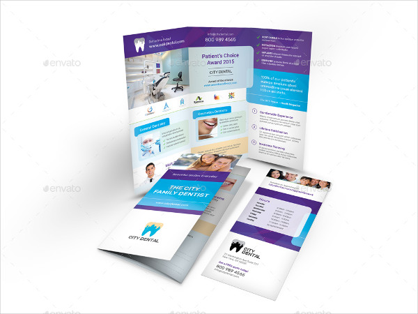 Professional Trifold brochure for Dental Business