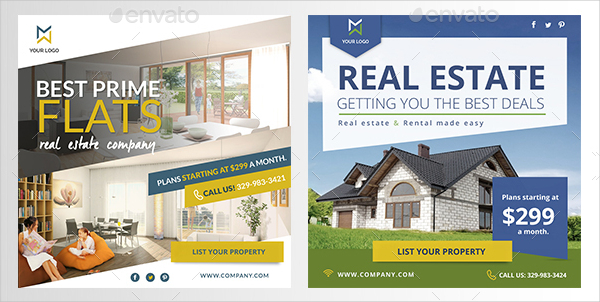 Professional Real Estate Banner Templates Bundle