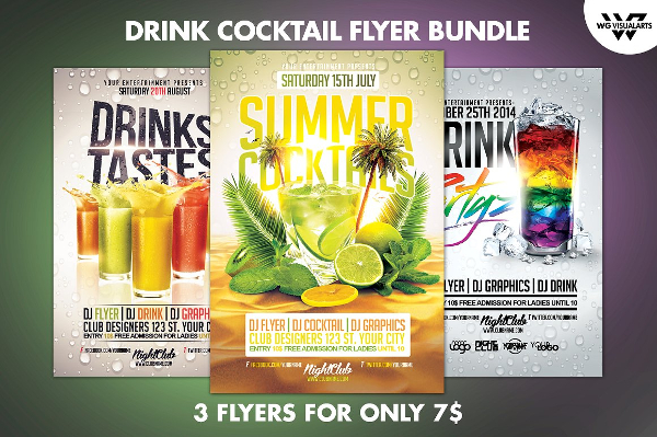 Tropical Cocktail Flyer Bundle