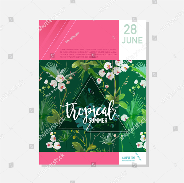 Tropical Orchid Flowers Flyer