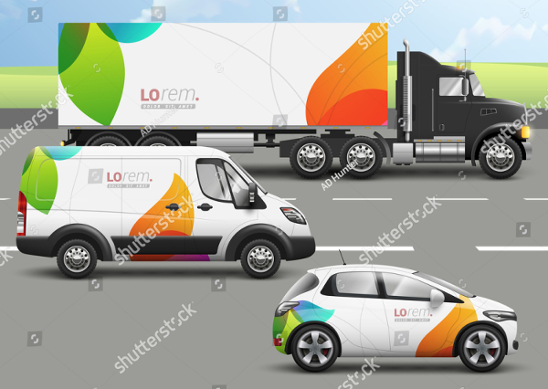 Transport Advertising Mockups Design