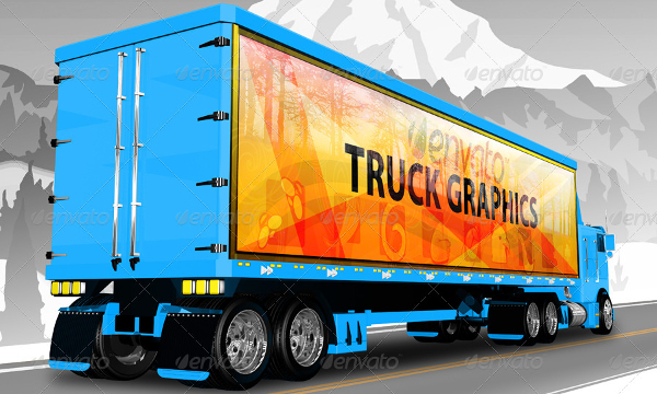 Clean Truck Mockup Design