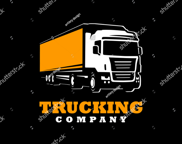 Trailer Truck Design Logo Template