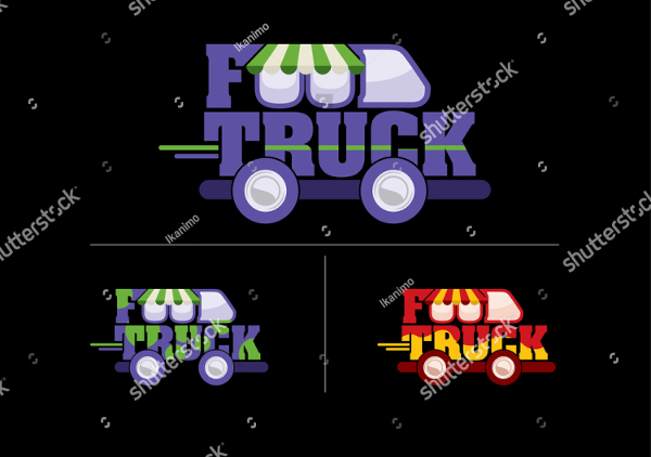 Typhography Food Truck Design Logo