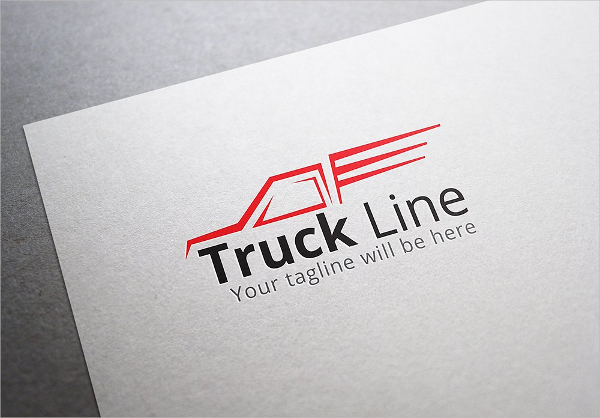 Truck Line Logo Template