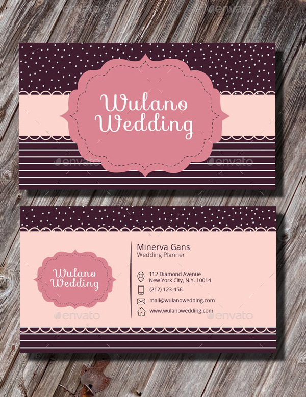 Wedding Event Business Card Template