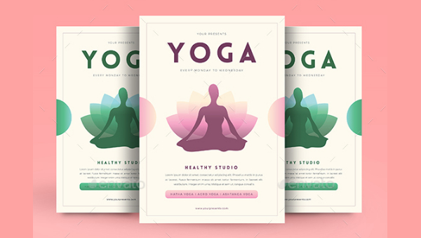 Clean Yoga Event Flyer Template